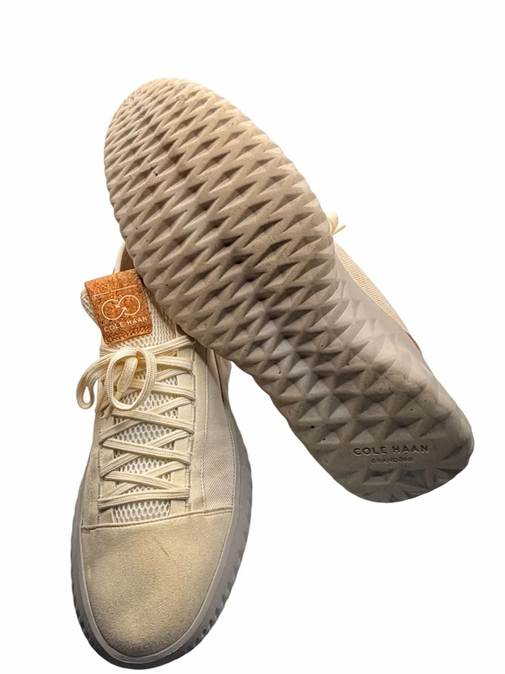 Cole Haan Men’s GrandMøtion Woven Sneakers Size 10.5 Cream Lightweight C36851